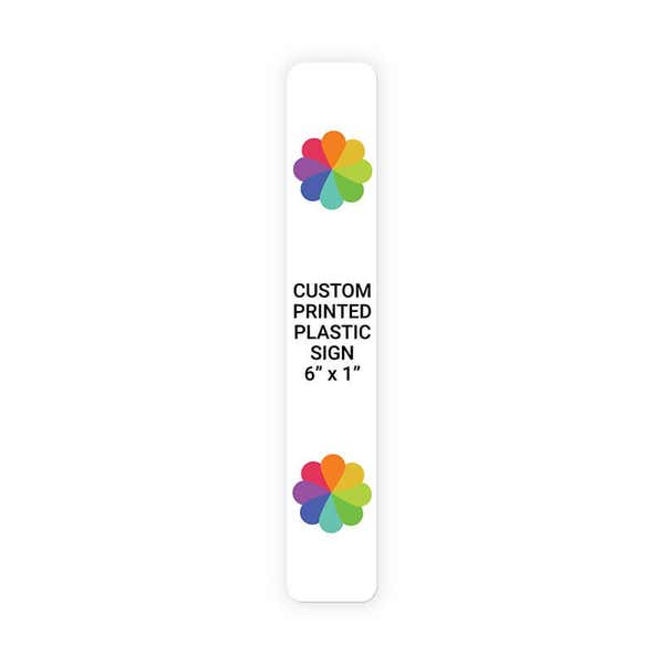 Color Sign Vertical 6" x 1"