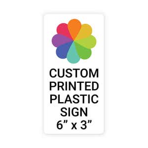 Color Sign Vertical 6" x 3"