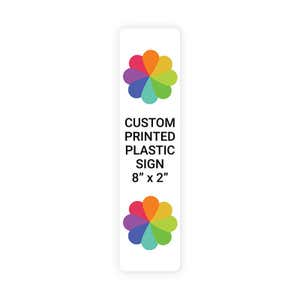 Color Sign Vertical 8" x 2"