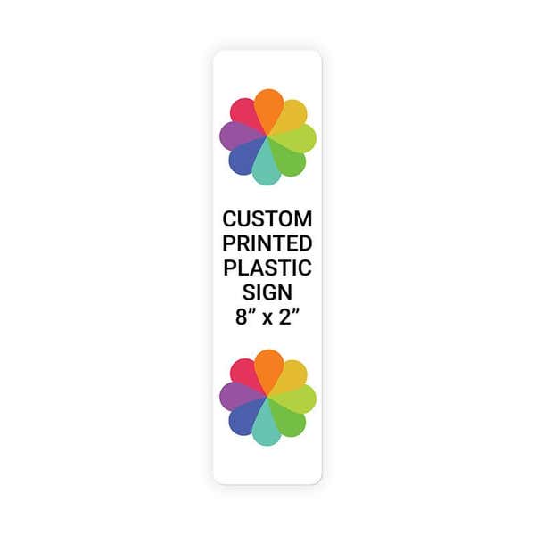 Color 8" x 2" Vertical Sign