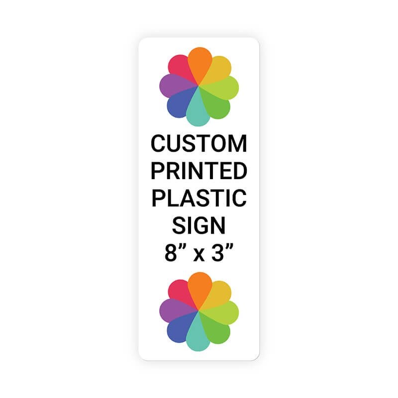 Color Sign Vertical 8" x 3" Color Sign Vertical 8" x 3"