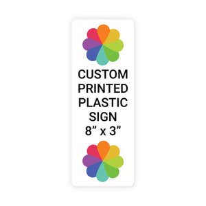 Color Sign Vertical 8" x 3"