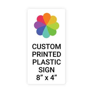 Color Sign Vertical 8" x 4"