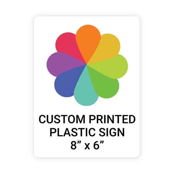 Color Sign Vertical 8" x 6"