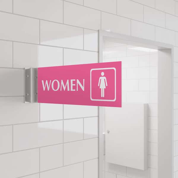Women's Room Icon 4" x 12" Corridor Sign