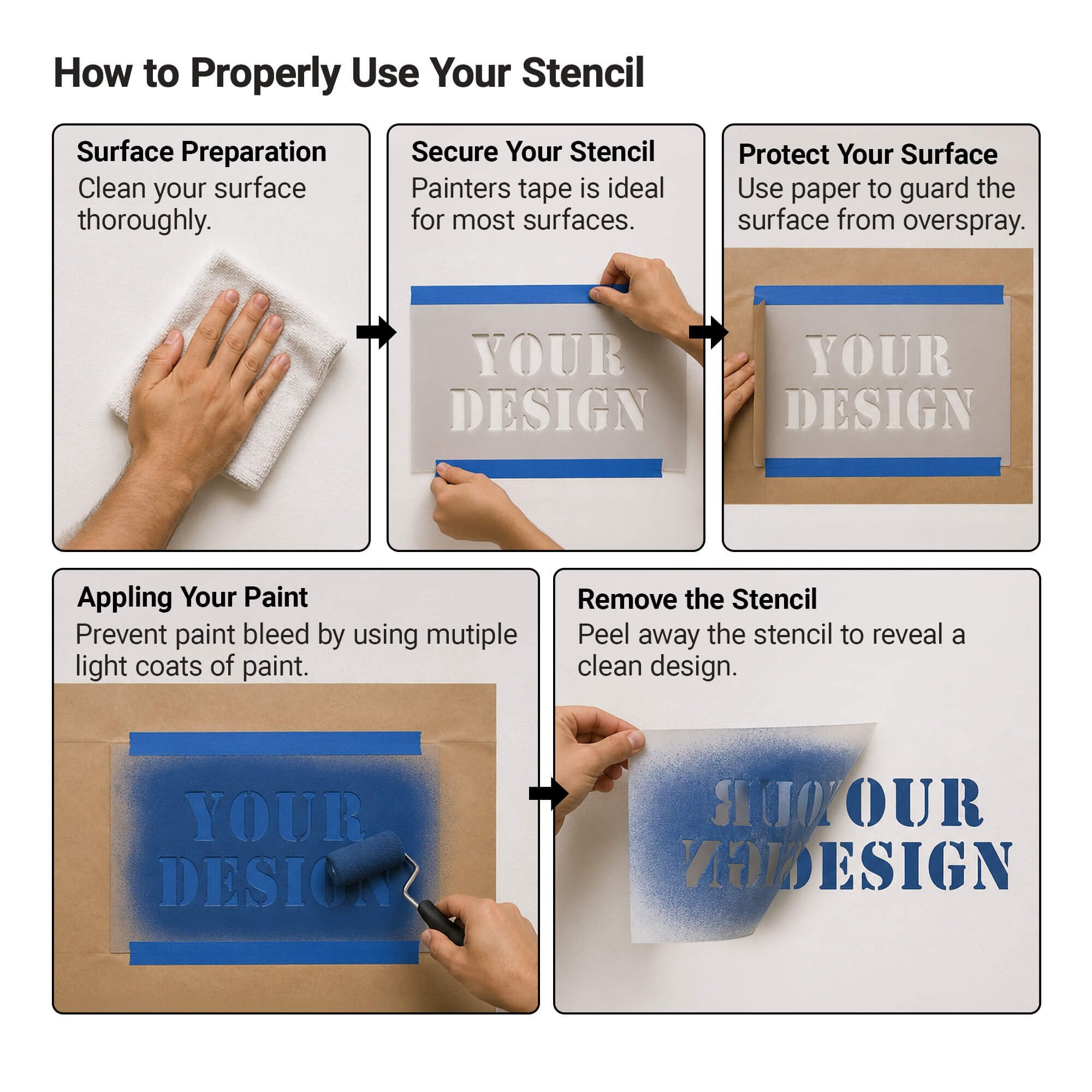 How to properly use a custom stencil How to properly use a custom stencil