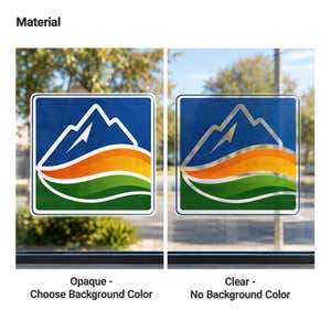 The opaque or clear versions of the window cling materials