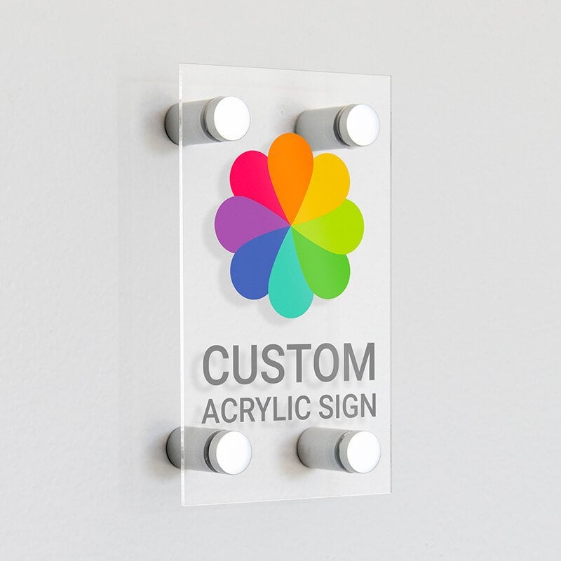 20"x10" Custom Acrylic Clear Signage