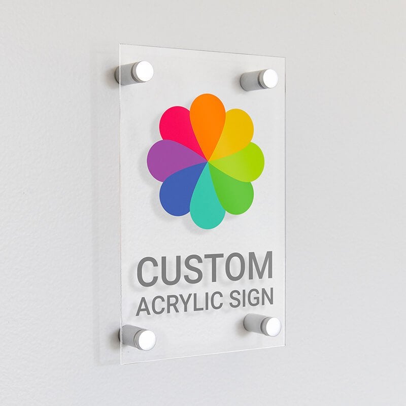 24"x12" Custom Acrylic Clear Signage