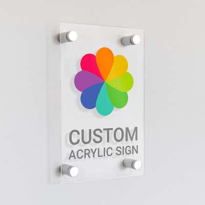 24"x12" Custom Acrylic Clear Signage