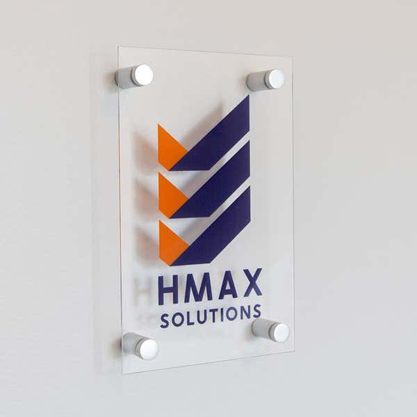 Custom Acrylic Sign with a Company Name and Logo