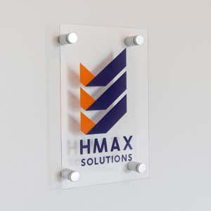 Custom Acrylic Sign with a Company Name and Logo