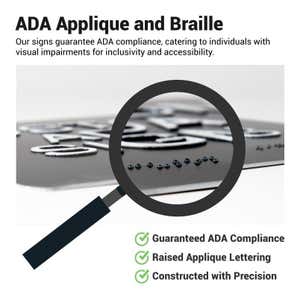 Features of the tactile text and Braille on ADA signs