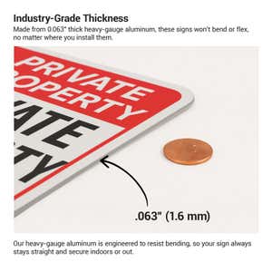 The thickness and durability of a Custom Signs aluminum sign