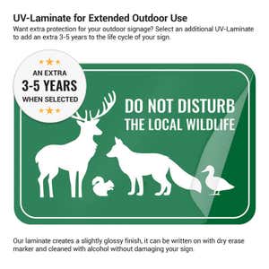 The benefits of the UV laminate on an aluminum sign