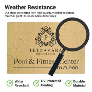 An Infographic Explaining the Weather Resistance of Engraved Brass Signs