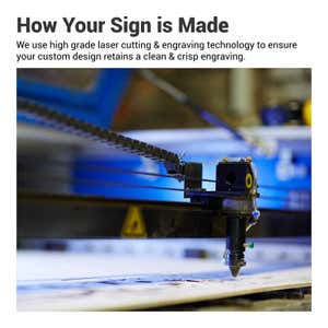 The process of laser engraving plastic signs
