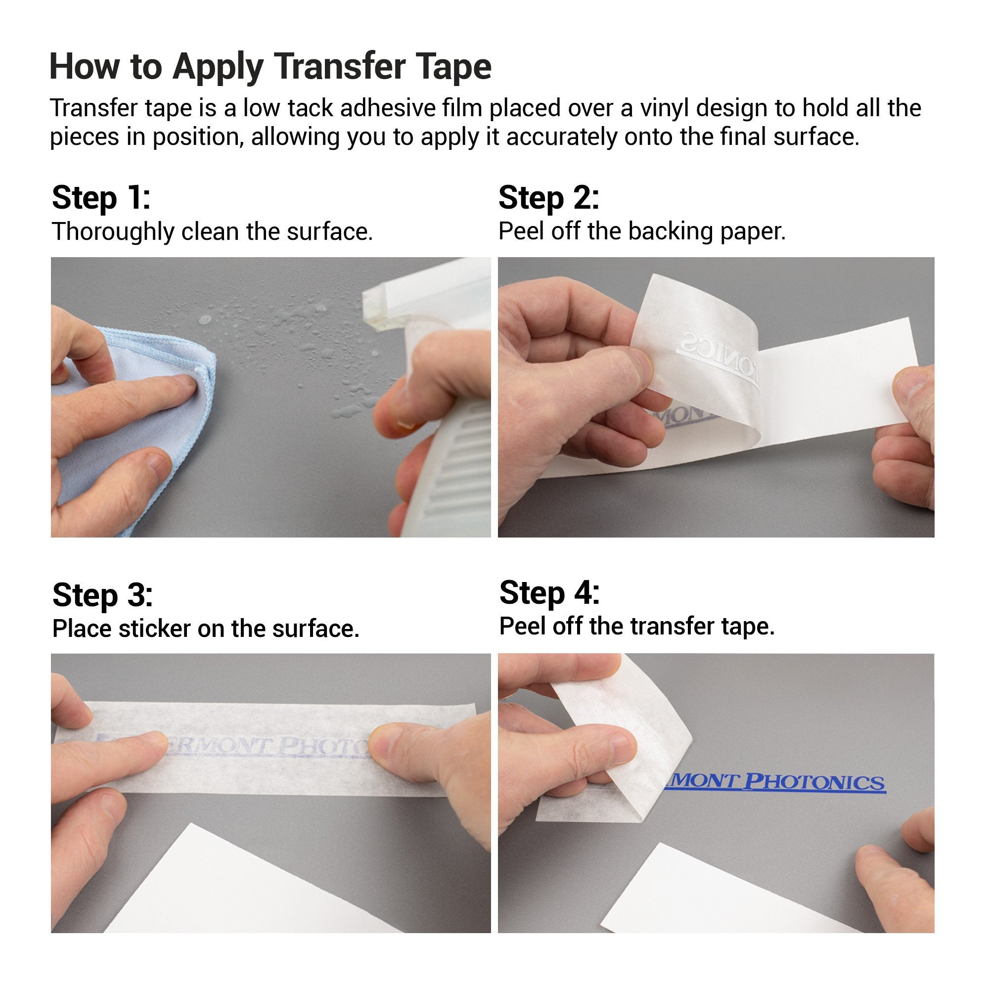 The 4-step process of how to properly use transfer tape The 4-step process of how to properly use transfer tape