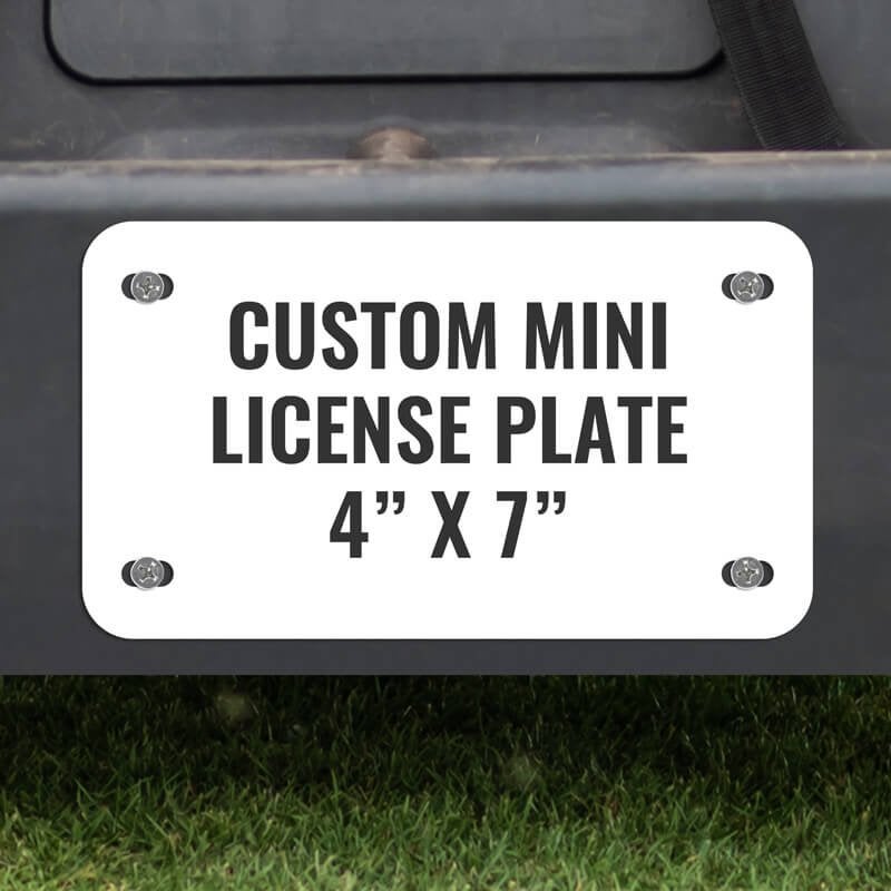 Custom Mini License Plate for Golf Carts 4