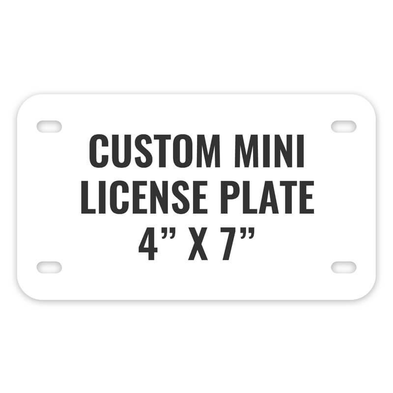 Mini License Plate for Golf Carts 4x7 Mini License Plate for Golf Carts 4x7