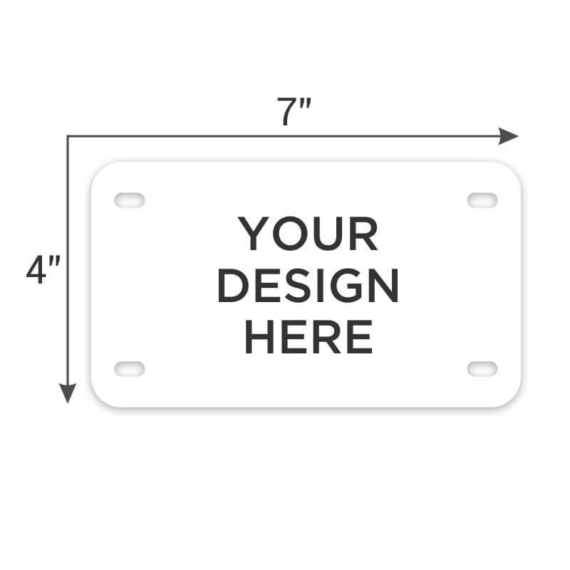 The Dimensions of the Mini License Plate Are 3 Inches by 6 Inches The Dimensions of the Mini License Plate Are 3 Inches by 6 Inches