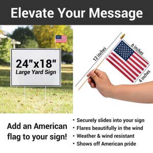 Small American Flag for Yard Signs Infographic