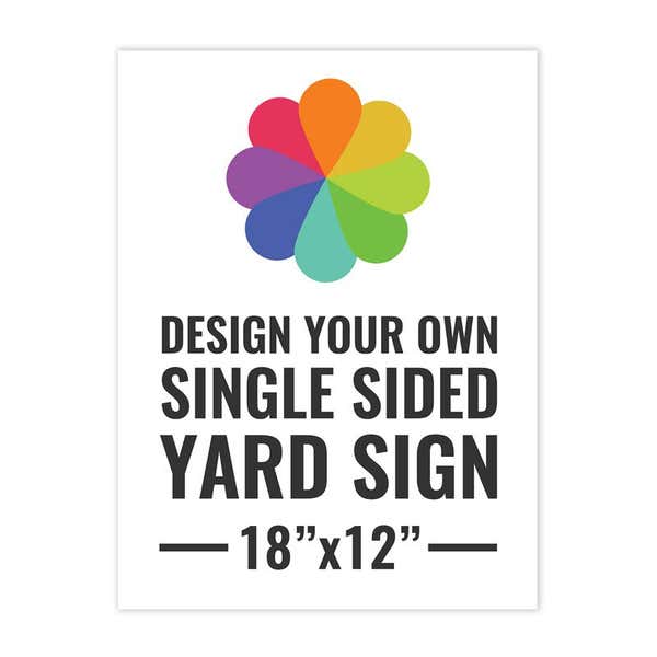 18" x 12" Vertical Single Sided Yard Signs