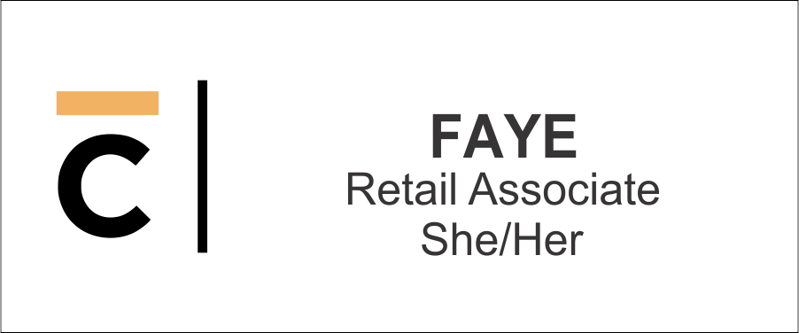 Cummer Museum 1.25 x 3.0 Nametag - Orange