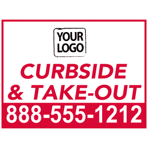 Curbside and Takeout Yard Sign