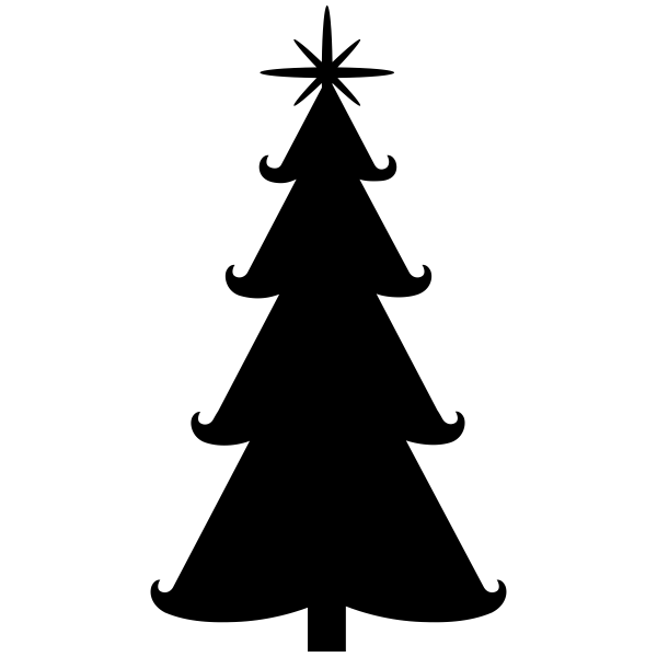 Curled Christmas Tree Craft Stamp