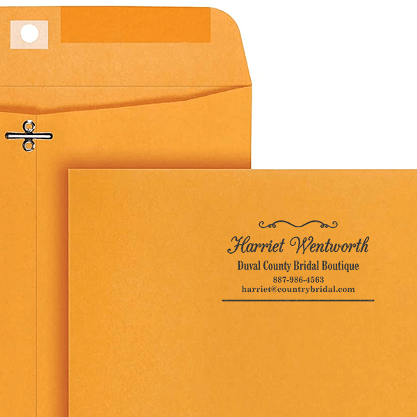 Custom Script Serif 4 Line Professional Stamp Lifestyle