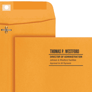 Custom Condensed Name 4 Line Professional Stamp Lifestyle