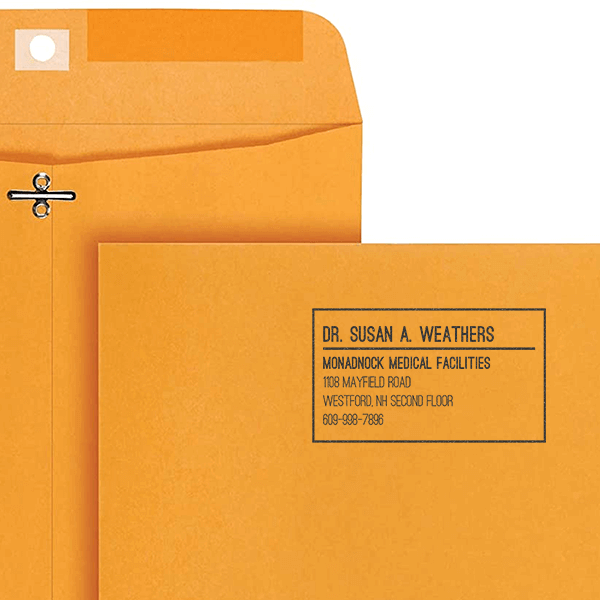 Custom Condensed Sans Serif 5 Line Profession Stamp Lifestyle