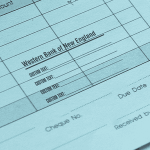 Custom Business Name 4 Line Form Stamp Lifestyle