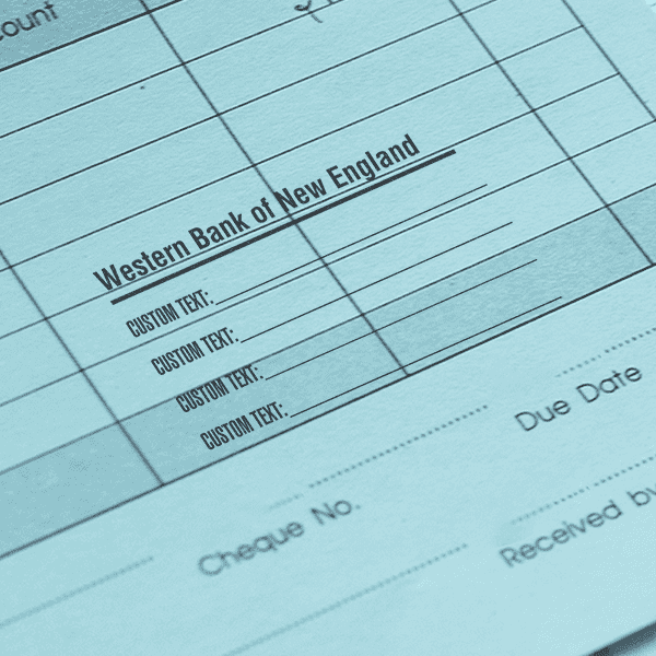 Custom Business Name 4 Line Form Stamp Lifestyle