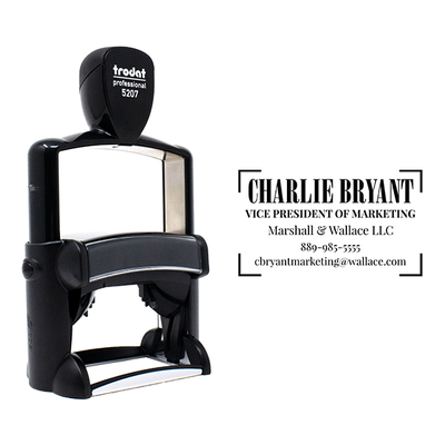 Custom Elegant Serif 5 Line Professional Stamp - alternate view