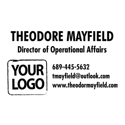 Custom Sans Serif 5 Line Professional Stamp with Logo