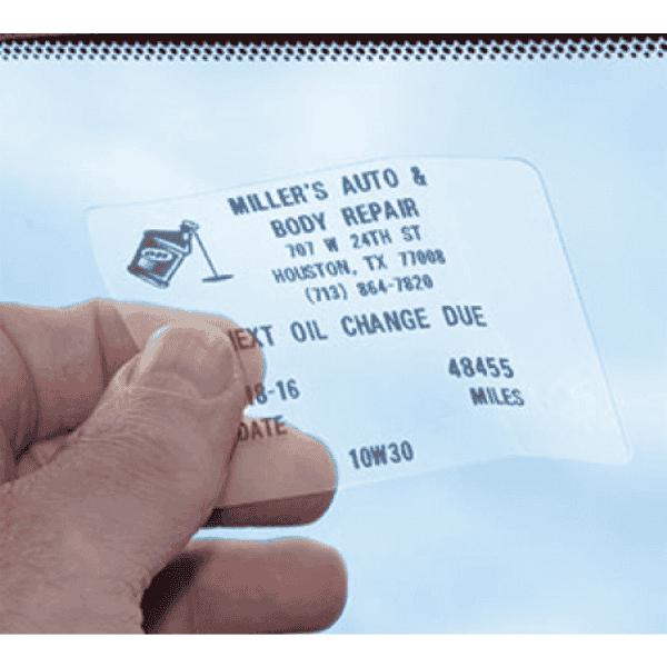 Custom 7 ½" x 10" Horizontal Static Window Cling