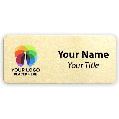 1.5 x 3.5 Gold Name Tag
