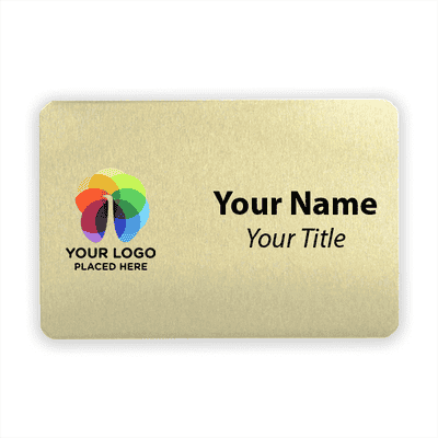 2 x 3 Gold Name Tag