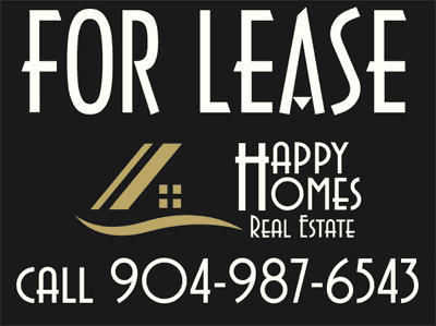 Real Estate For Lease Sign