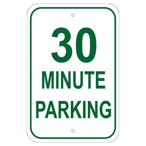 Custom Minute Parking 18" x 12" Aluminum Sign 