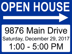 Basic Open House Arrows Sign