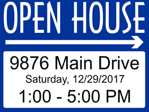 Fancy Open House Arrows Sign