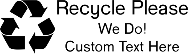 Custom Recycle Please Rubber Stamp