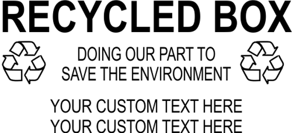 Custom Recycled Box Rubber Stamp