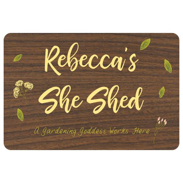 Custom She Shed 8" x 12" Floral Sign