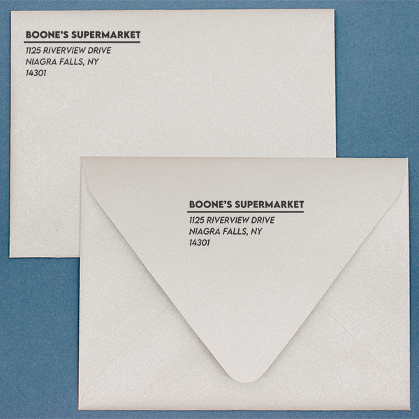 Block Lettering 3 Line Address Stamp Liefestyle