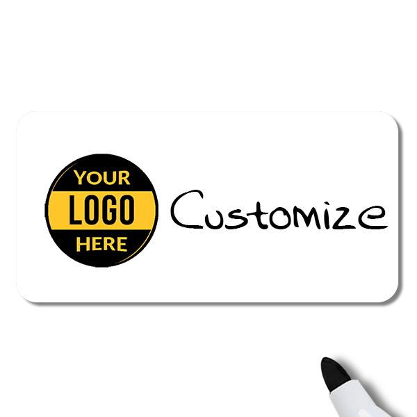 Customized 1.5 x 3 Dry Erase Reusable Name Tag