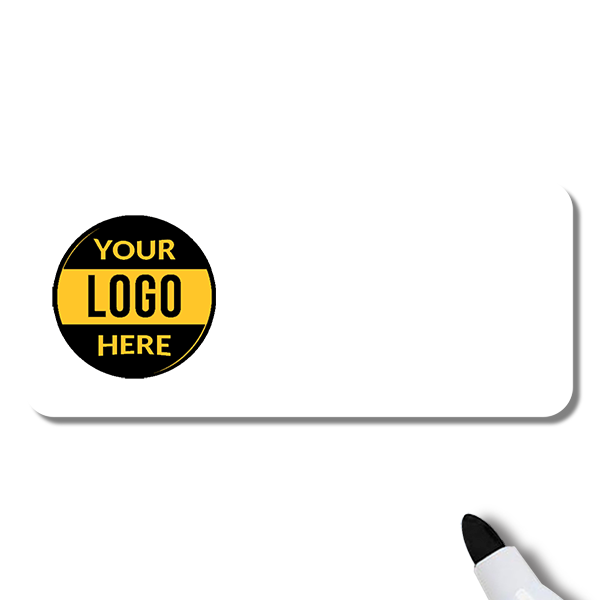 Customized 1.5 x 3.5 Dry Erase Reusable Name Tag - Blank